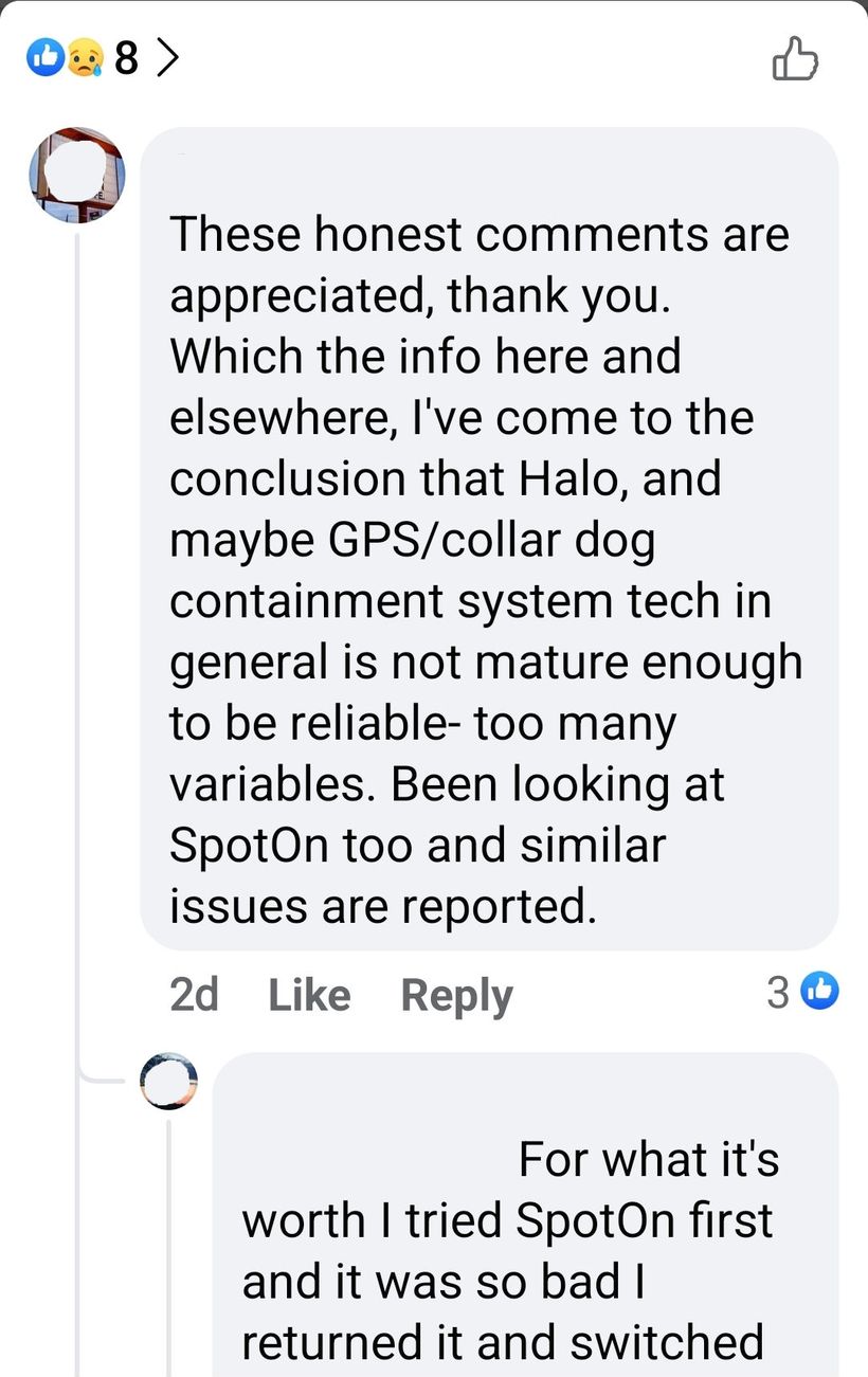 GPS collar owners concluding that GPS containment technology has too many variables to be reliable